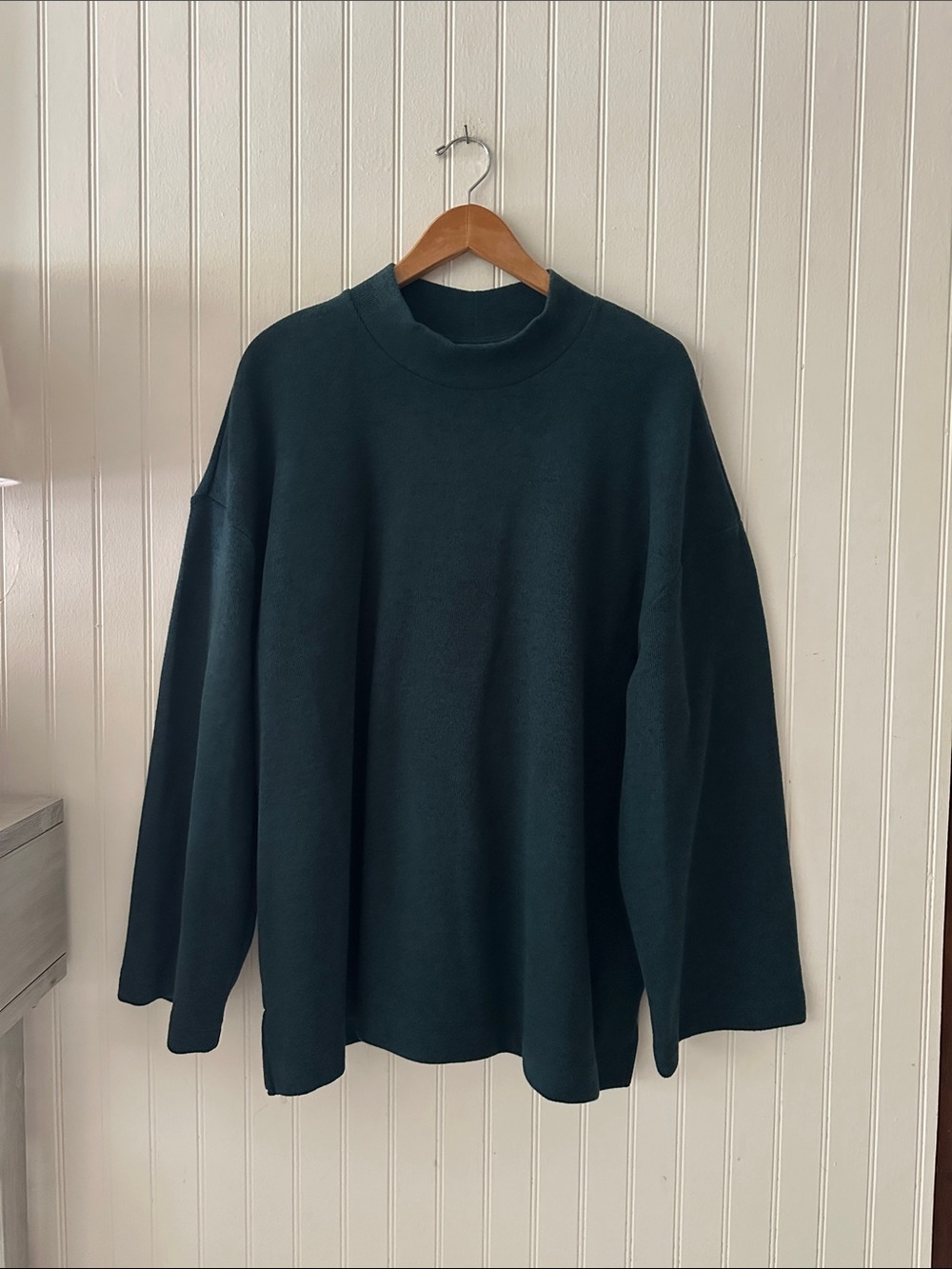 Old Navy Dark Teal Cozy Mock Neck Tunic Sweater NEW sz XXL - Picture 3 of 9